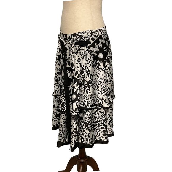 Lapis Layered Ruffle Skirt Animal Print Size L - Picture 5 of 10